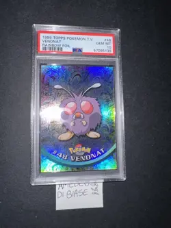 PSA 10 POKEMON TOPPS VENONAT #48 RAINBOW FOIL ENGLISH 1999 POP 1 IN THE WORLD! - Image 3