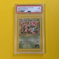 2000 Pokemon Gym Challenge Erika’s Ivysaur 1ST Edition #41 PSA 9 Mint - Image 1