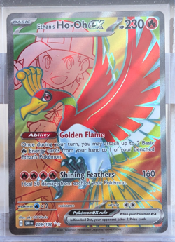 Pokemon Destined Rivals Ethan's Ho-Oh ex 209/182 full art ultra rare holo NM - Image 1