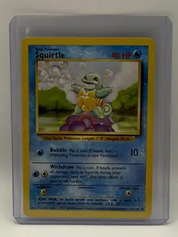 Pokemon TCG Squirtle 63/102 Regular Common Base Set - Image 1