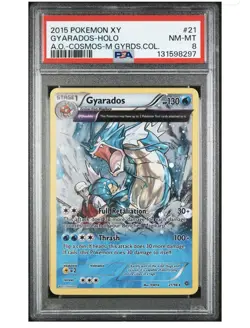 2015 POKEMON XY ANCIENT ORIGINS GYARADOS 21/98 M GYARADOS COL. COSMOS HOLO PSA 8 - Image 1