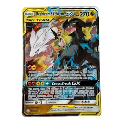 2019 Pokemon Sun & Moon Cosmic Eclipse Reshiram & Zekrom GX 157/236 - NM - Image 1