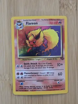 Pokemon Jungle Flareon 3/64 Holo WOTC Rare NM/VLP - Image 1