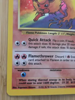 Pokemon Jungle Flareon 3/64 Holo WOTC Rare NM/VLP - Image 4