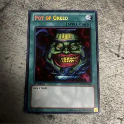 Konami Pot of Greed LCJW-EN061 Secret Rare Holo 1st Edition Joey's World - Image 1