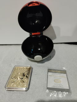 Pokemon Polywhirl 23k Gold Plated Trading Card & Pokeball + Certificate - Image 2