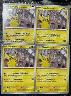 Pikachu At The Museum Jumbo Pokemon Promo Card -Natural History Museum x4 - Image 1