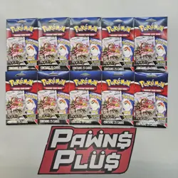 Pokemon TCG Pack with 1 Foil Card Guaranteed 25 Cards Per Pack Sealed Lot of 10 - Image 1