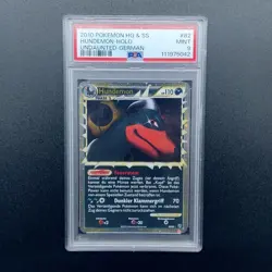 Pokemon TCG Karte Hundemon Prime Holo Deutsch 82/90 Unerschrocken Low Pop PSA 9 - Image 1