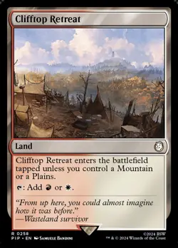 MTG Magic the Gathering Clifftop Retreat (258/1189) Fallout NM - Image 1