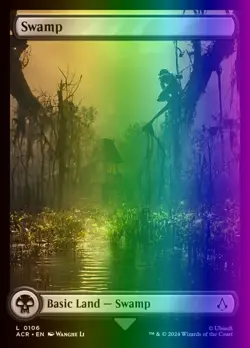 MTG Magic the Gathering Swamp (106/315) Assassin's Creed LP FOIL - Image 1