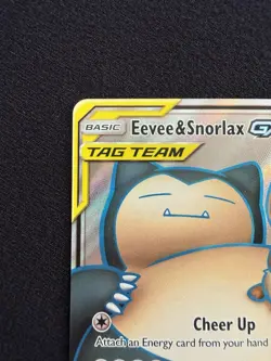 Pokemon Eevee & Snorlax GX Tag Team 171/181 Team Up Full Art Ultra Rare NM/M - Image 3