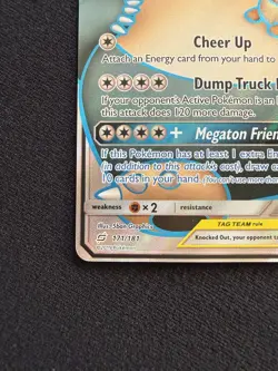 Pokemon Eevee & Snorlax GX Tag Team 171/181 Team Up Full Art Ultra Rare NM/M - Image 5