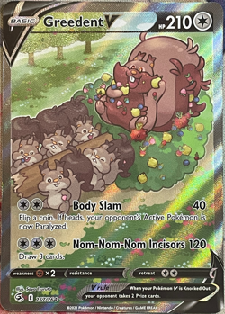 Greedent V Alt Full Art Ultra Rare - 257/264 - Fusion Strike Pokemon 2021 - Image 1