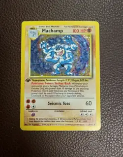 Pokemon TCG Machamp 8/102 Holo 1st Edition WOTC: Deck Exclusives - Image 1