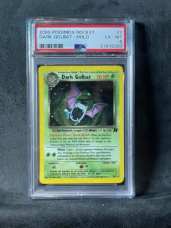 2000 pokemon rocket dark golbat-holo #7 psa 6 wotc - Image 1