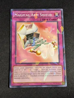Yugioh - Magical Arm Shield BP03-EN201 1st Edition Shatterfoil Rare NM - Image 1