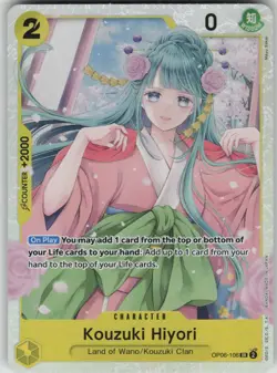 One Piece TCG Kouzuki Hiyori SR Wings of the Captain OP06-106 - Image 1