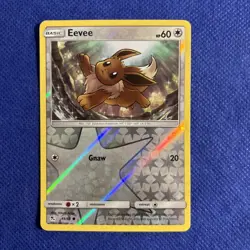 Eevee 49/68 Pokemon TCG Card Hidden Fates Reverse Holo - NM (a) - Image 1