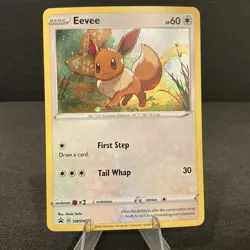 Eevee SWSH095 Black Star Promo Cosmo Holo Pokemon TCG Card - Image 1