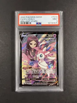 Sylveon V TG14 - Sword Shield - Brilliant Stars - Full Art - Pokemon Card PSA 9 - Image 1