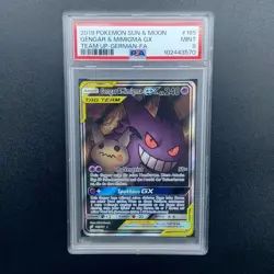 Pokemon Gengar & Mimikyu GX Karte 165/181 Team Up Deutsch POP 6 + Hochste PSA 9 - Image 1