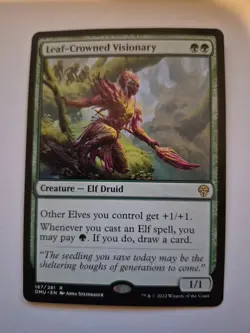 1x Leaf-Crowned Visionary Dominaria United Regular Rare 167 NM x1 - Image 1