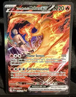 Pokemon TCG Team Rocket’s Moltres 229 SIR SV: Destined Rivals 2025 NM/Single - Image 1