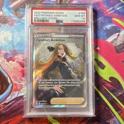 Pokemon Cynthia's Ambition Brilliant Stars 169/172 Ultra Rare Full Art PSA 10 - Image 1