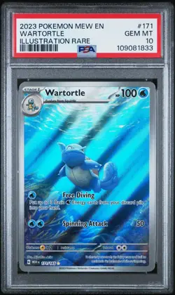 2023 Pokemon SV 151 Wartortle #171/165 PSA 10 - Image 1