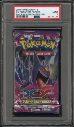2014 Pokemon XY Phantom Forces Booster Pack Featuring Mega Gengar PSA 9 - Image 1