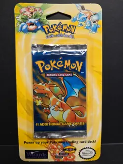 1999 WOTC Pokemon Base Set Sealed Booster Blister Pack Charizard - Image 2