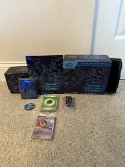 EMPTY Pokemon TCG Phantasmal Flames ETB Elite Trainer Boxes W/ Promos NO Packs - Image 1
