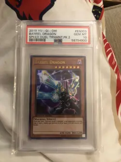 2019 Yugioh Speed Duel STP2 Barrel Dragon PSA 10 - Image 1