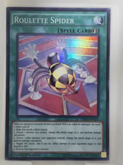 Yu-Gi-Oh! TCG Roulette Spider DRL2-EN014 1st Edition Spell Holo - Image 1
