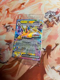 SEALED Jolteon EX Pokemon Card 030/131 Stamped Prismatic Evolutions Surprise Box - Image 2