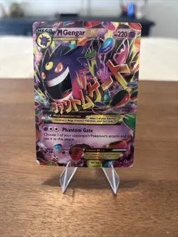 Pokemon TCG XY: Phantom Forces Mega M Gengar EX Holo Card 35/119 DAMAGED - Image 1