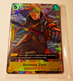 One Piece Card Game Carte Holo Roronoa Zoro OP07-113 Sealed English Mint - Image 1