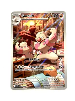Gurdurr 126/086 Black Bolt Illustration Rare Holo Pokemon TCG Card NM - Image 1
