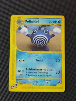 Poliwhirl 89/165 Expedition E-Series Non-Holo Pokemon Card Light LP+ - Image 1