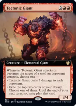 x1 Tectonic Giant - Extended Art R MTG Theros Beyond Death M/NM, English - Image 1