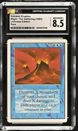 VOLCANIC ERUPTION Unlimited Rare CGC 8.5 MTG [Nostalgium] - Image 1