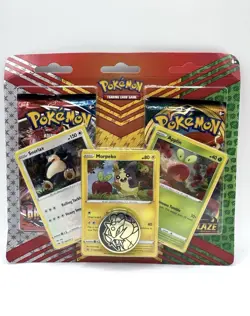 Pokemon TCG: Snorlax, Morpeko & Applin Cards with 2 Blister Packs & Coin 820650809842 - Image 1