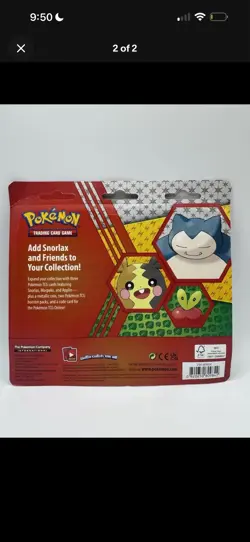 Pokemon TCG: Snorlax, Morpeko & Applin Cards with 2 Blister Packs & Coin 820650809842 - Image 2