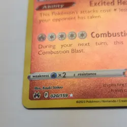 Pokemon Radiant Charizard 020/159 SV: Paldean Fates Radiant Rare Holo Basic 160… - Image 3