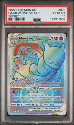 PSA 10 Mewtwo VSTAR (Secret) 079/078 Pokemon GO Holo - Image 1