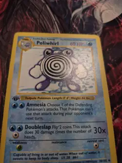 Poliwhirl 38/102 - Base Set 1st Edition Shadowless Uncommon WOTC Pokemon MP/HP - Image 3