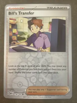 Bill's Transfer 156/165 Sv: Scarlet & Violet 151 Reverse Holo Pokemon TCG NM - Image 1