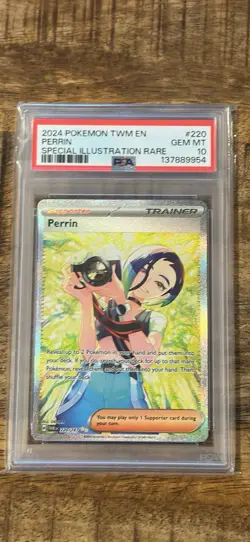 Pokemon Perrin TWM EN Trainer Special Illustration Rare PSA 10 - Image 1