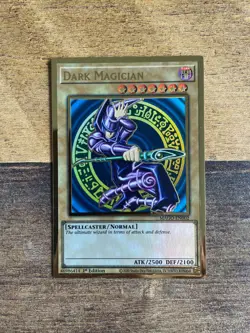Yugioh gold cards - MAGO-EN - 1st Edition -blue eyes, dark magician and red eyes - Image 2